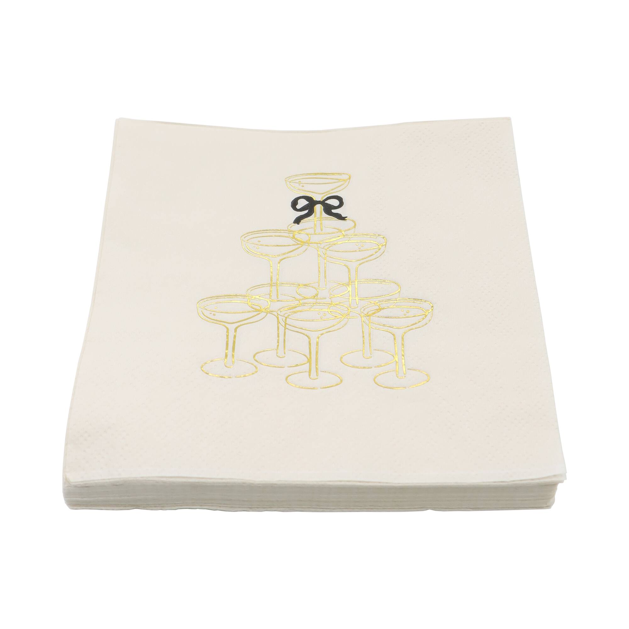 24 Packs: 20 ct. (480 total) Champagne Tower Beverage Napkins by Celebrate It™